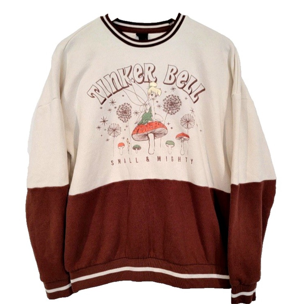Our Universe‎ Peter Pan Tinker Bell Small Mighty Crew Sweatshirt M Top Disney HT